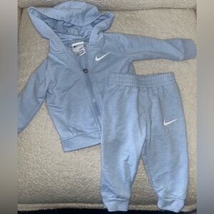 Nike Kids Light Blue Sweatpants & Hoodie Set size 6 months
